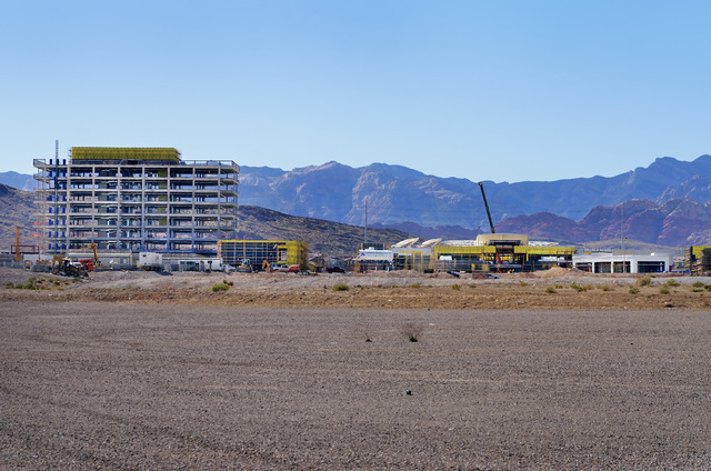 The job site for The Shops at Summerlin is shown on the northeast corner of Sahara Avenue and the 215 Beltway in Las Vegas on Tuesday, March 18, 2014. (Bill Hughes/Las Vegas Review-Journal)