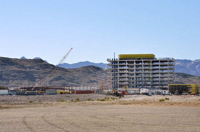 The job site for The Shops at Summerlin is shown on the northeast corner of Sahara Avenue and the 215 Beltway in Las Vegas on Tuesday, March 18, 2014. (Bill Hughes/Las Vegas Review-Journal)