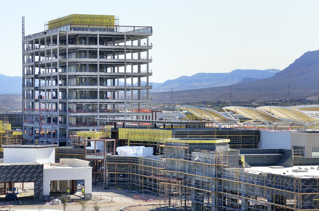 The job site for The Shops at Summerlin is shown on the northeast corner of Sahara Avenue and the 215 Beltway in Las Vegas on Tuesday, March 18, 2014. (Bill Hughes/Las Vegas Review-Journal)