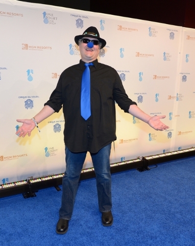 John Popper of Blues Traveler walks the blue carpet Friday at the One Drop fundraiser at Mandalay Bay. (Courtesy/Bryan Steffy/WireImage)