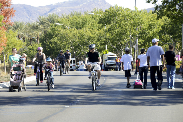 Henderson Stroll ‘n Roll, which shut down part of Paseo Verde Parkway to vehicular traffic, took place for the first time in November 2013. The event is scheduled to return In April. (Special to ...