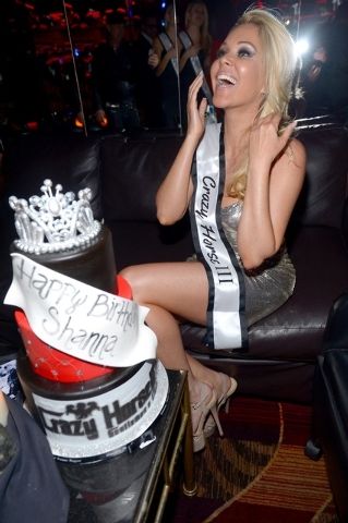 Shanna Moakler celebrates her birthday after midnight March 21 at Crazy Horse III strip club. (Courtesy/Bryan Steffy/WireImage)