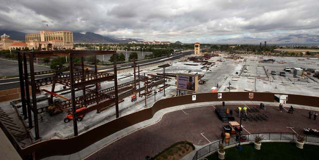 Construction is underway on a new phase of Tivoli Village in Las Vegas Thursday, Oct. 10, 2013. (Jessica Ebelhar/Las Vegas Review-Journal)