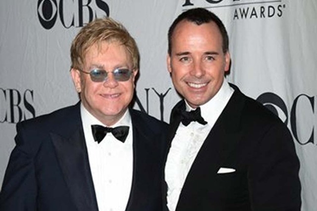Elton John with David Furnish. (File, Associated Press)