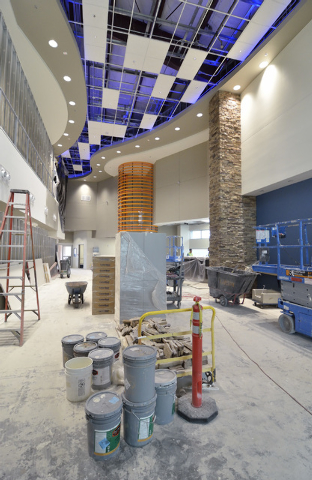 Part of the interior of the Sundance Helicopters terminal is shown at 5596 Haven St. in Las Vegas on April 11. (Bill Hughes/Las Vegas Review-Journal)