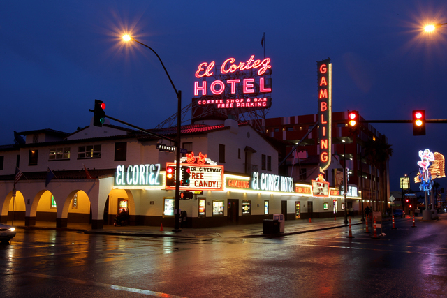 The El Cortez hotel-casino is one of ten downtown casinos that Culinary and Bartenders union workers plan to picket at this weekend (K.M. Cannon/Las Vegas Review-Journal)