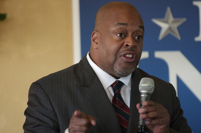 Niger Innis, Republican candidate for Nevada’s 4th Congressional District seat. (Erik Verduzco/Las Vegas Review-Journal)