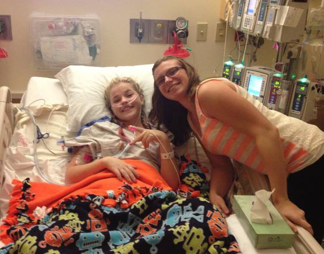 Valley High School pitcher, Kristina Manthei, right, is shown with her friend and former catcher, Olivia Ross, who is undergoing a second round of chemotherapy for leukemia. Manthei is raising mon ...