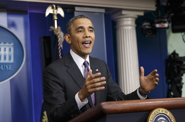 President Barack Obama speaks at White House in Washington. (AP/J. Scott Applewhite, File)