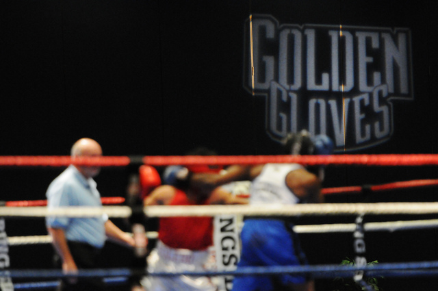 Boxers compete during the Golden Gloves Tournament of Champions at the LVH casino-hotel in Las Vegas Wednesday, May 14, 2014. (Erik Verduzco/Las Vegas Review-Journal)