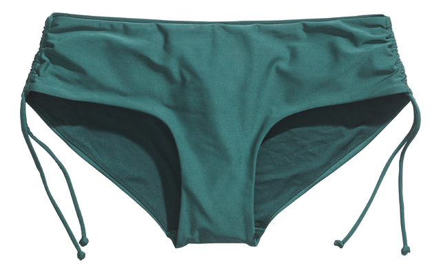 Hunter green side-tie bikini boy shorts. $14 at H&M. (Courtesy H&M)