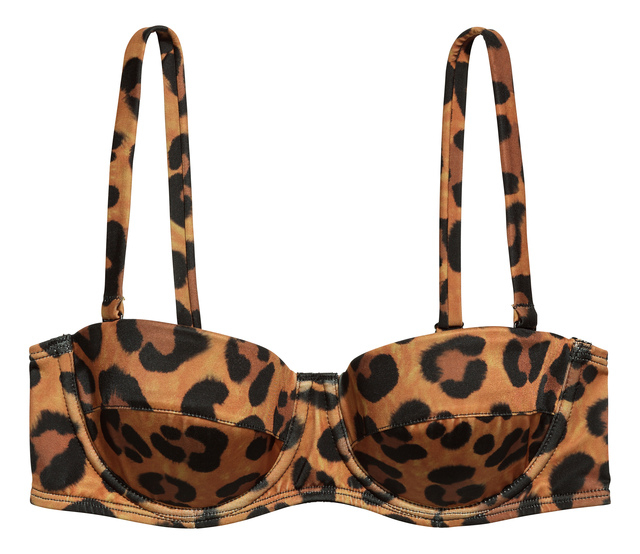 Matching animal print balconette-inspired bikini top. $21 at H&M. (Courtesy H&M)