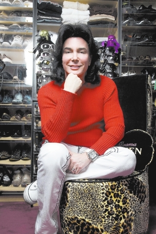 JEFERSON APPLEGATE/LAS VEGAS REVIEW-JOURNAL
Female impersonator Frank Marino poses in a walk-in closet at his west side Las Vegas home on Wednesday, Oct. 26, 2011. On Saturday, drag star Marino ce ...