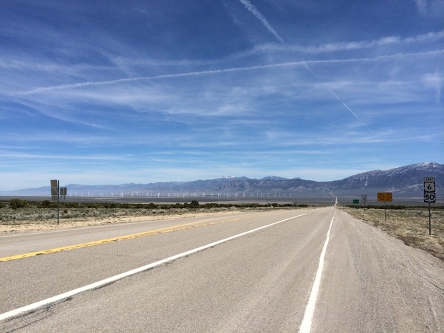 The Nevada section of U.S. Route 50 that runs through White Pine County is known as "the loneliest road in America." (David Ferrara/Las Vegas Review-Journal)