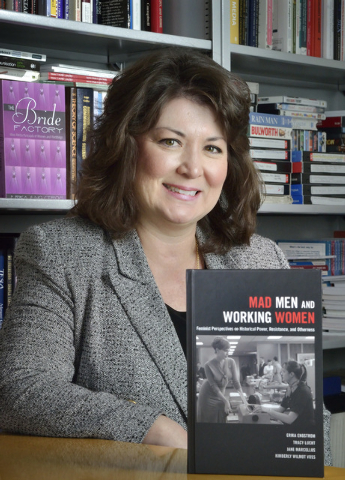 Erika Engstrom, professor of communication studies at UNLV and co-author of a book which provides a feminist take on the women of the television show "Mad Men," is shown on the universit ...