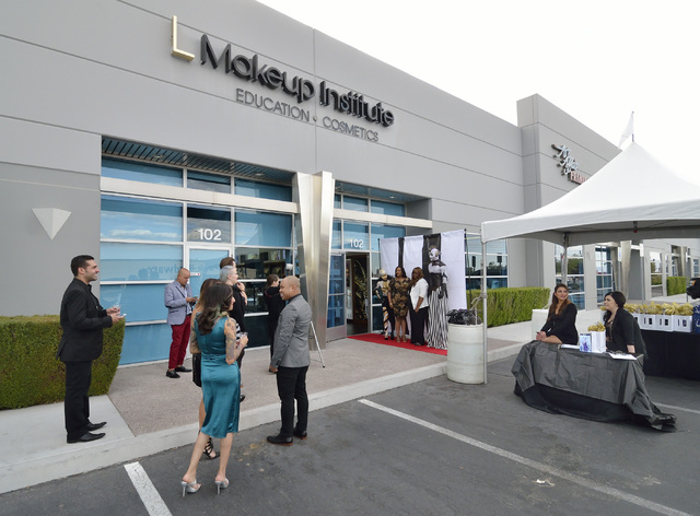 The exterior of the L Makeup Institute is shown during a grand opening at 5525 S. Decatur Blvd. in Las Vegas on Wednesday, May 21, 2014. (Bill Hughes/Las Vegas Review-Journal)