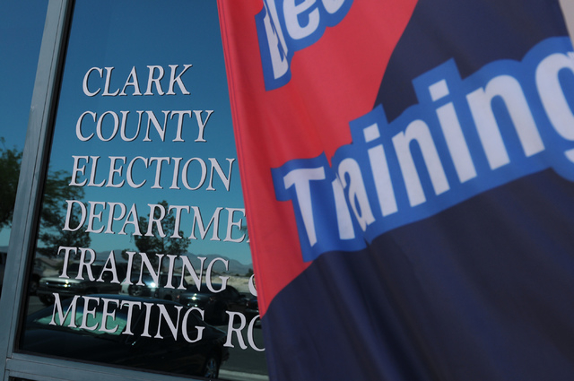 The Clark County Election Center Office in North Las Vegas is seen on Wednesday, May 21, 2014.  (Erik Verduzco/Las Vegas Review-Journal)