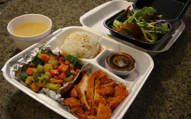Kaizen offers bento box specials that can be packed to go with the hot kept hot and cold kept cold. A two-item dinner box is $12.95 and includes soup and salad. Three-item boxes are $14.95. Lunch ...