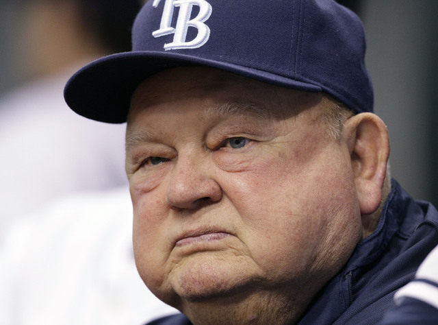 In this Sept. 1, 2010 file photo, Tampa Bay Rays special advisor Don Zimmer looks on during a baseball game between the Tampa Bay Rays and the Toronto Blue Jays in St. Petersburg, Fla. Don Zimmer, ...