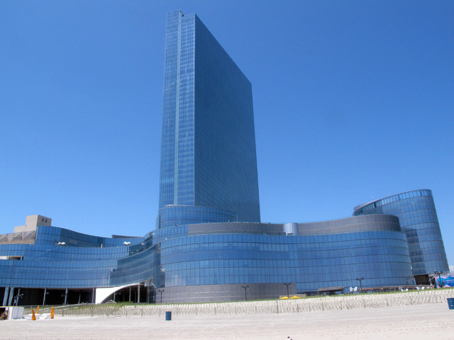 This May 30, 2014 photo shows the exterior of Revel Casino Hotel in Atlantic City N.J. The $2.4 billion casino filed for bankruptcy on June 19, 2014, the second time in as many years it sought ban ...