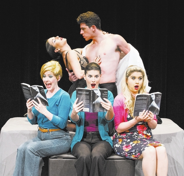 Book club members react to “50 Shades of Grey” in the unauthorized parody of the book series, “50 Shades! The Musical,” which is being performed Saturday at The Smith Center’s Reynolds H ...