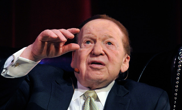 “80 is the new 60,” Las Vegas Sands Corp. CEO Sheldon Adelson quipped Wednesday, June 4, 2014, at the company's shareholder meeting in Las Vegas, Nev. (David Becker/Las Vegas Review-Journal fi ...
