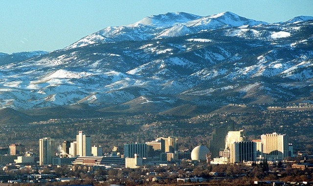 "Nevada" is a Spanish word with an American accent meaning “snowcapped,” named after the Sierra Nevada. (AP Photo/Marilyn Newton)