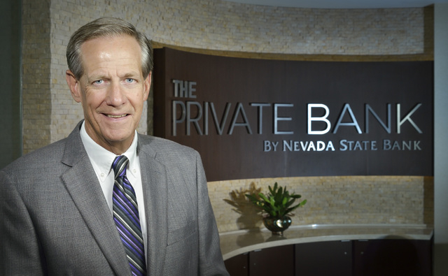Randy Boesch, executive vice president and director of private banking for Nevada State Bank, is shown at the bank at 750 E. Warm Springs Road in Las Vegas on Friday, June 6, 2014. (Bill Hughes/La ...