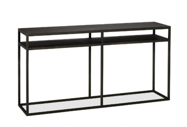 Courtesy photo
Crafted from blackened iron in simple cube shapes, Pottery Barn's Burke tables have the bold character of industrial fixtures. The console table functions as a media stand or displa ...