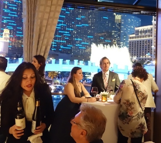 The Las Vegas Strip can be seen from Giada De Laurentiis' new restaurant, which opens Tuesday, June 3, 2014, at The Cromwell. (Norm Clarke/Las Vegas Review-Journal)