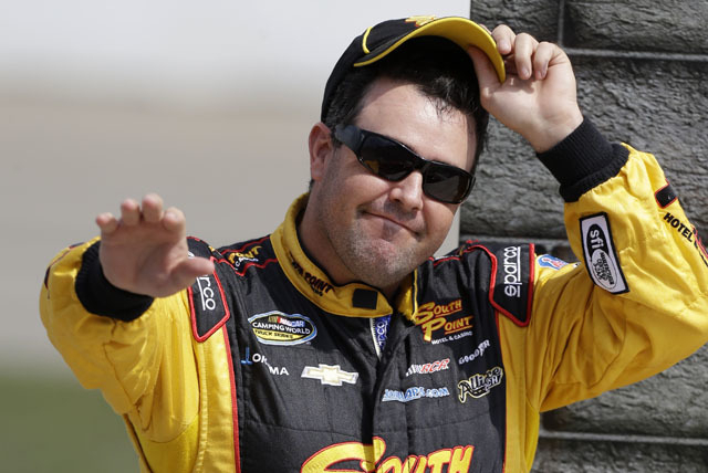 Brendan Gaughan won Saturday's NASCAR Nationwide Series race at Elkhart Lake, Wis. It was the Las Vegan's first career victory in 98 Nationwide starts. (File)