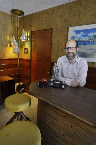 Dayvid Figler is shown in the lounge at his home near the intersection of 6th Street and Charleston Boulevard in Las Vegas on Friday, June 13, 2014. (Bill Hughes/Las Vegas Review-Journal)