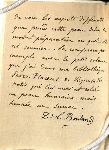 The second part of a manuscript inside "Des destinées de l'ame" is pictured here. (Courtesy Harvard Law School)