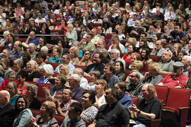 Southern Nevada faith communities and nonprofit organizations attend the second community convention of the Nevadans for the Common Good at Cashman Center Tuesday, May 13, 2014. The event built on ...