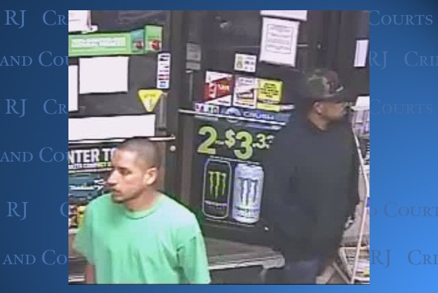 On Thursday May 22, 2014, the above pictured suspects entered a convenience store in the area of N. Rancho @ N. Rainbow and walked up to the counter. The Hispanic male asked for a pack of cigarett ...