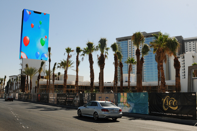 The construction site of the new SLS Las Vegas casino-hotel at the intersection of Sahara Avenue and Las Vegas Boulevard in Las Vegas is seen Wednesday, June 4, 2014. (Erik Verduzco/Las Vegas Revi ...