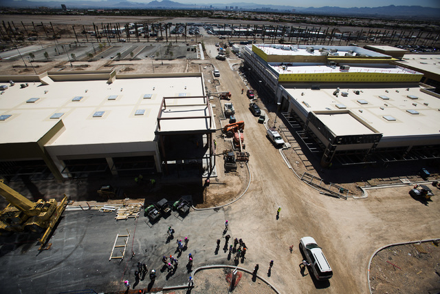 Construction as seen Thursday, May 15, 2014 from the One Summerlin building at   Downtown Summerlin at Sahara Avenue and I-215. The first phase of the development will include 1.6 million square f ...