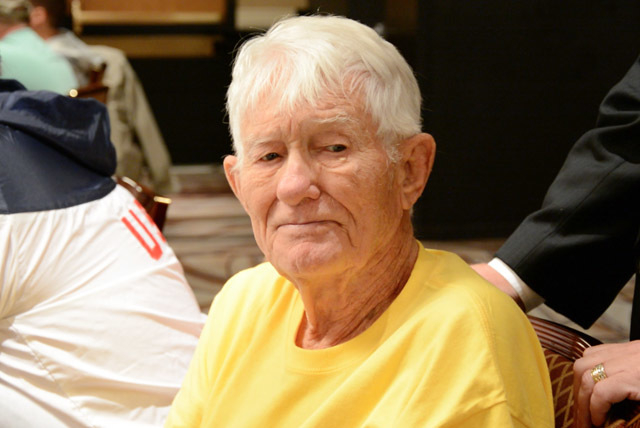 Russ Moncrief, 91, of Orlando, Fla., the oldest player in the field of more than 4,400 for the Seniors Event. (Courtesy WSOP)