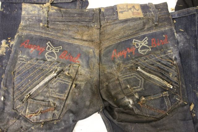 This undated image provided by the Hidalgo County Sheriff's Office shows a piece of clothing that was worn by Gilberto Francisco Ramos Juarez, whose decomposed body was found in the Rio Grande Val ...