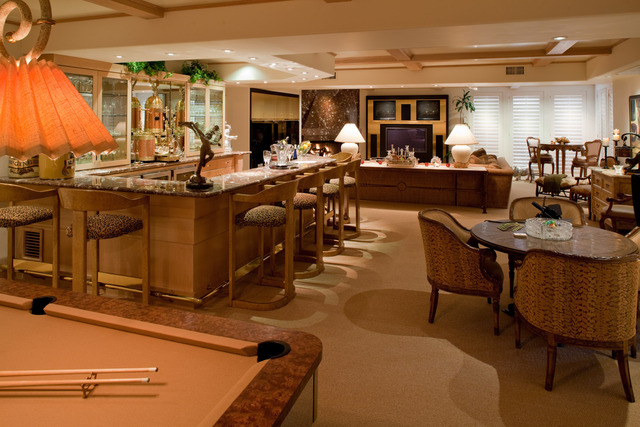 Courtesy photo
Gary Primm used hotel quality standards to built the compound in the early 1990s. This game room speaks to his resort-building experience with its bar, poker table, pool table and e ...