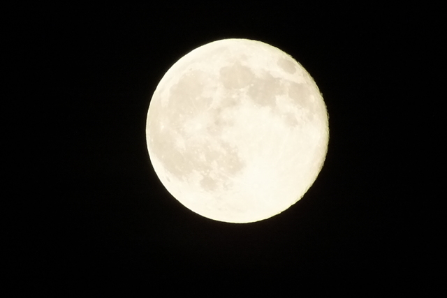 A photo of the full moon on Saturday from Las Vegas. (Photo Courtesy of Raj Tumber)