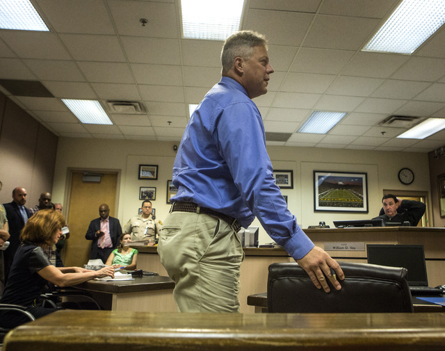 Bruce Burgess, superintendent of Caliente Youth Center, during a hearing in front of Clark County Family Court Judge William Voy at Family Courts and Services Center on Thursday, July 24, 2014. ...