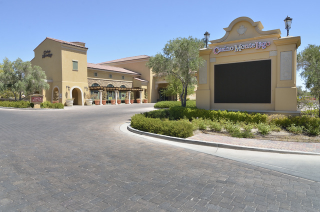 The exterior of the closed Casino MonteLago at Lake Las Vegas is shown at 30 Strada di Villaggio in Henderson on Thursday, July 3, 2014. (Bill Hughes/Las Vegas Review-Journal)