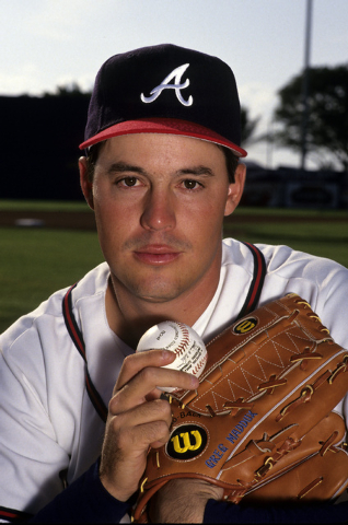 Atlanta Braves pitcher Greg Maddux pose for a portrait on March 14,1994.
 (AP Photo/Tom DiPace)
