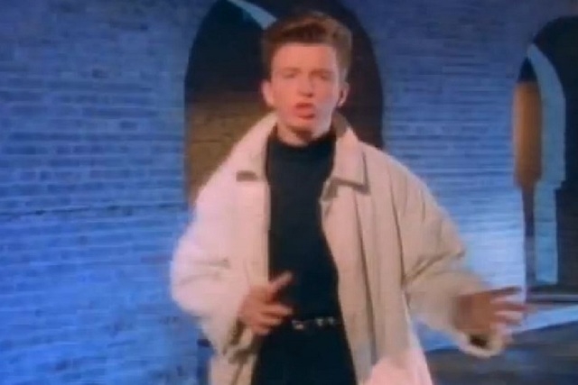 Actually seeking out and LOLing to a Rickrolling video.