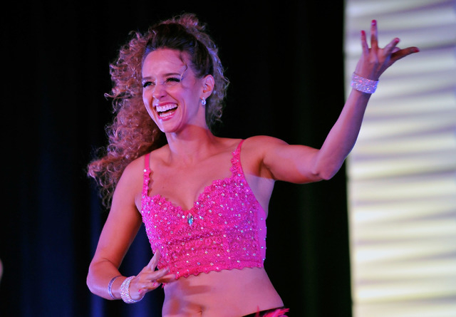 A member of the Liz Lira Dance Academy of Los Angeles, performs during the 11th annual Las Vegas Salsa Congress at the Tropicana Las Vegas hotel-casino on Friday, July 4, 2014. (David Becker/Las V ...