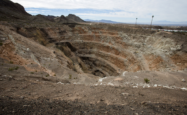 The Three Kids Mine as seen Thursday, Jan. 23, 2014. The 1,259-acre site  is an abandoned manganese mine and mill site on Lake Mead Parkway, across from Lake Las Vegas. (Jeff Scheid/Las Vegas Revi ...
