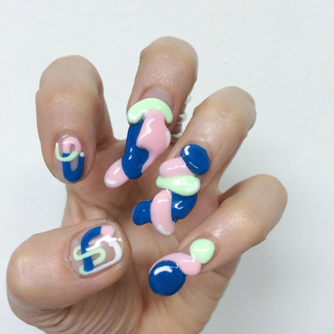 Acrylic Hot Designs Sticker LV, Nails Tutorial