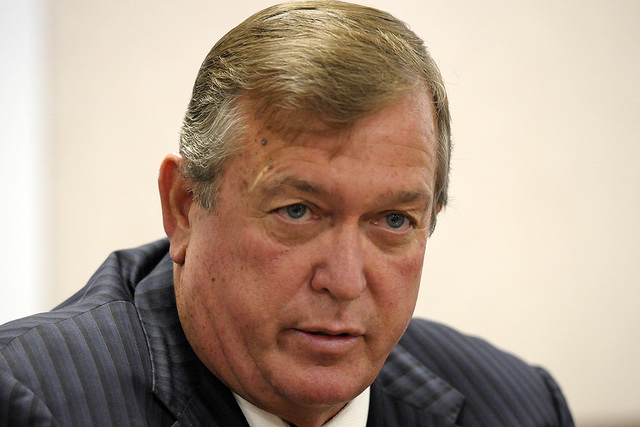 Cresent Hardy, candidate for Congress, District 4, speaks with the Review-Journal editorial board on Thursday Aug. 7, 2014. (Mark Damon/Las Vegas Review-Journal)