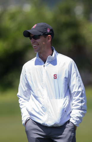 Philip Rowe, an assistant coach with the Stanford men's golf, during the 68th Annual Western Intercollegiate Golf Tournament at Pasatiempo Golf Club in Santa Cruz. Calif., in April. Rowe joins the ...